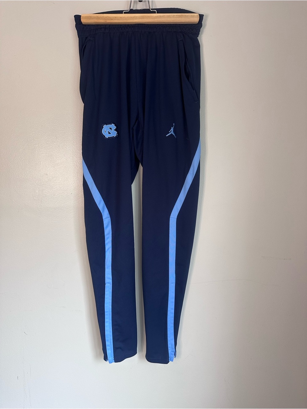 UNC Jordan Dri Fit Warmup Pant in Navy and Blue, Small